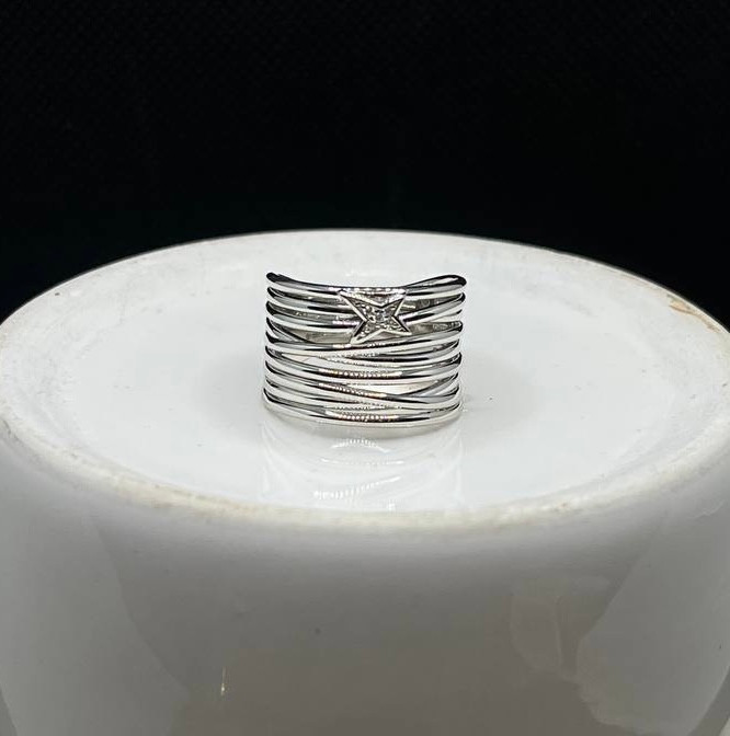 انگشتر نقره زنانه رینگی چند ردیفه