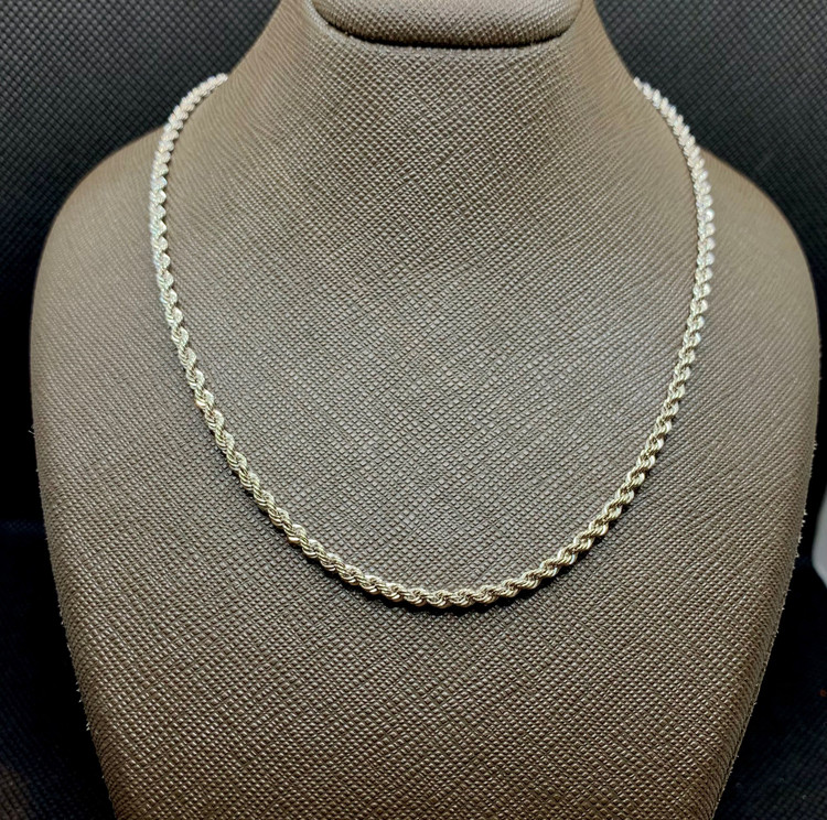 گردنبند نقره زنانه طنابی