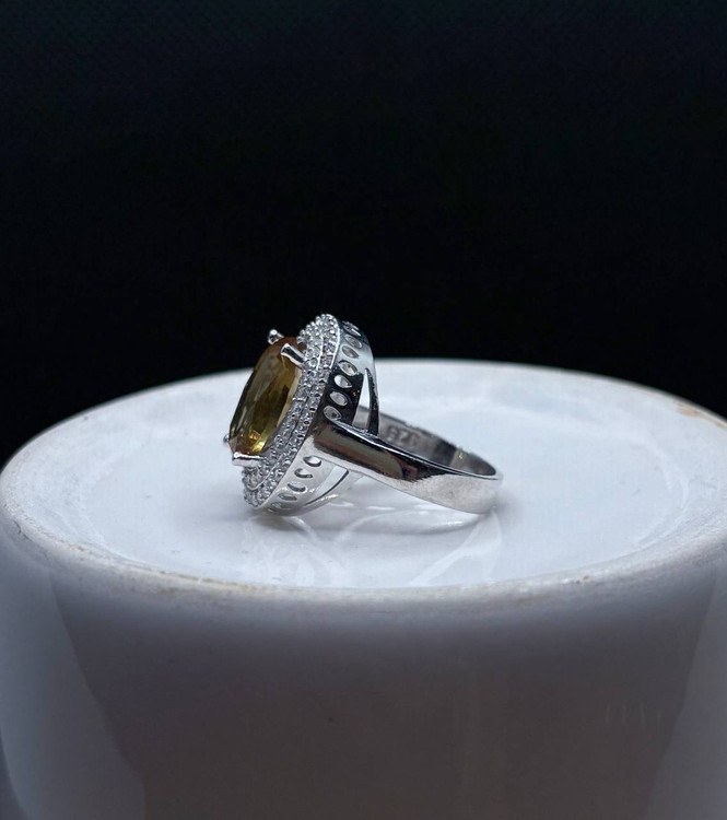 انگشتر نقره زنانه سنگ الکساندریت دورنگین