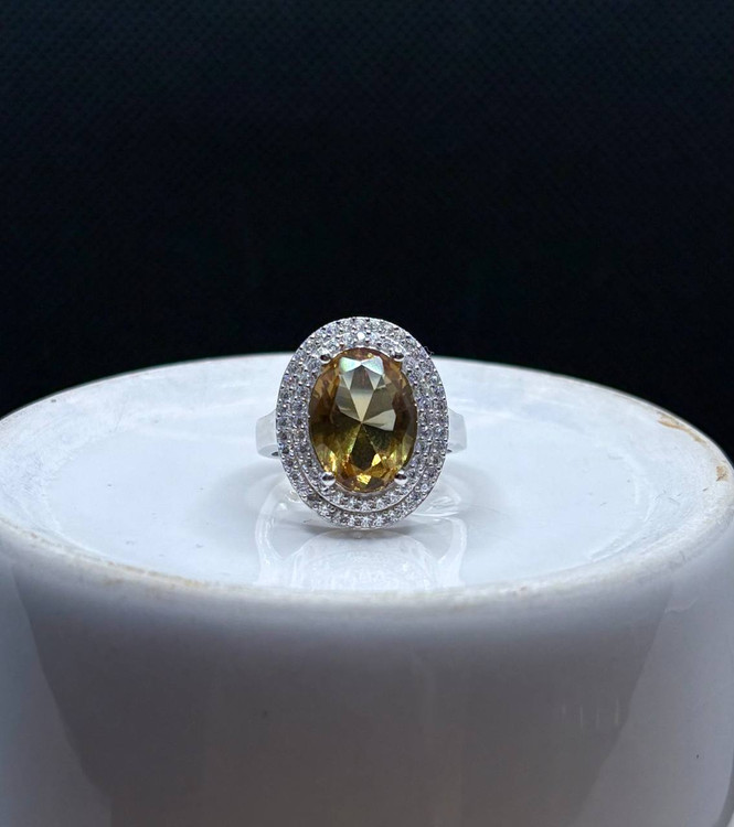 انگشتر نقره زنانه سنگ الکساندریت دورنگین