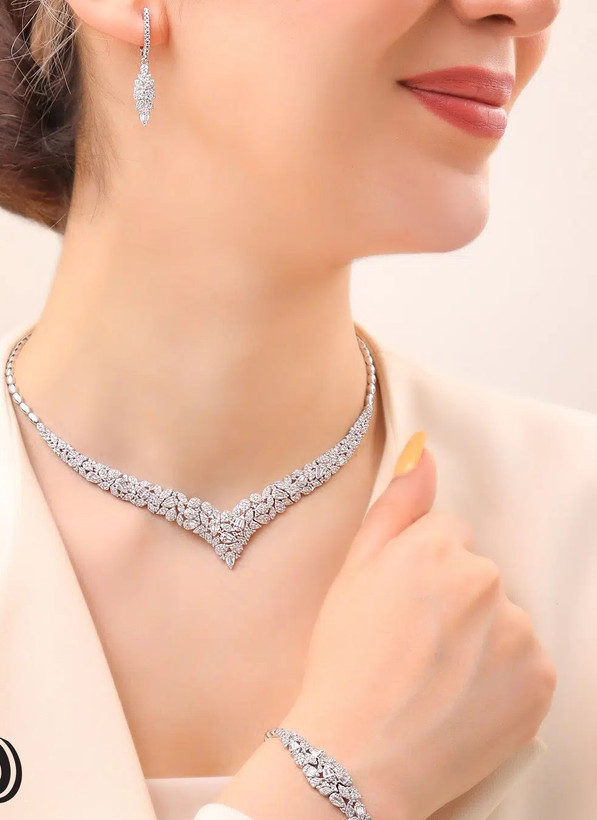 سرویس نقره زنانه جواهری مجلسی