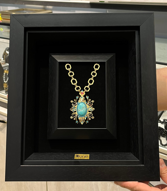 تابلو ورق طلا جواهرات