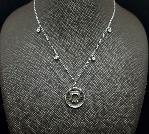 گردنبند نقره زنانه رینگی تراش