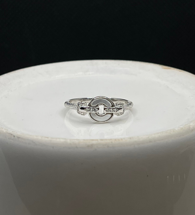 انگشتر نقره زنانه مینیمال صدف