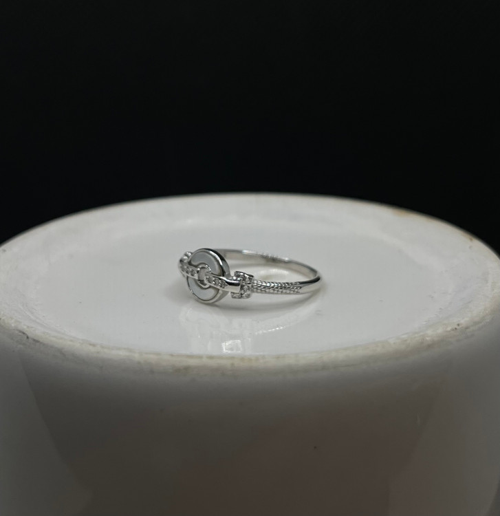 انگشتر نقره زنانه مینیمال صدف