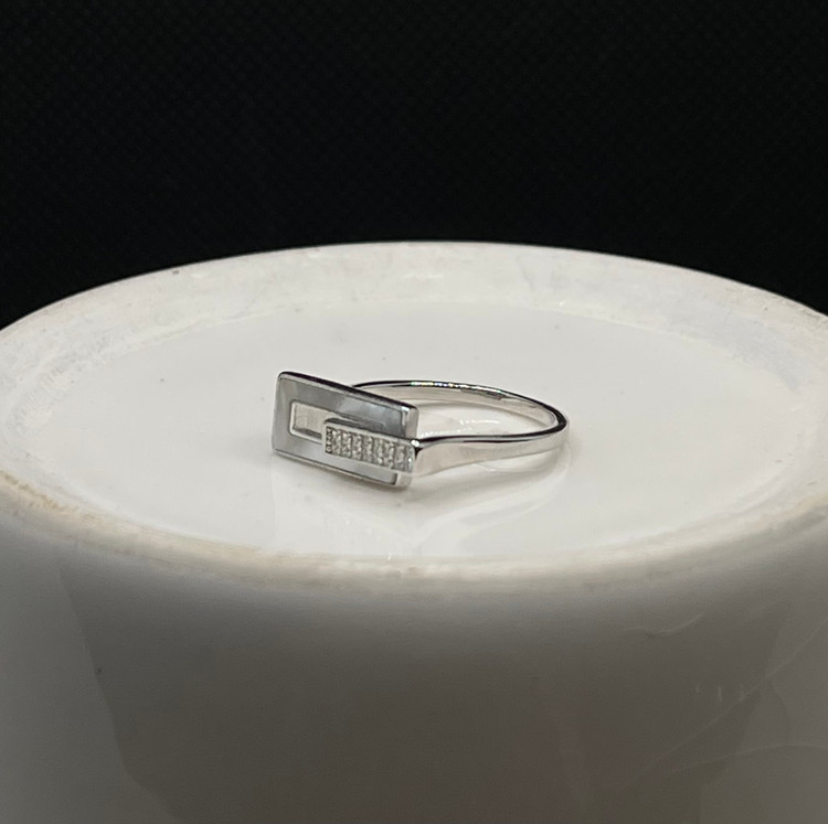 انگشتر نقره زنانه مینیمال صدف