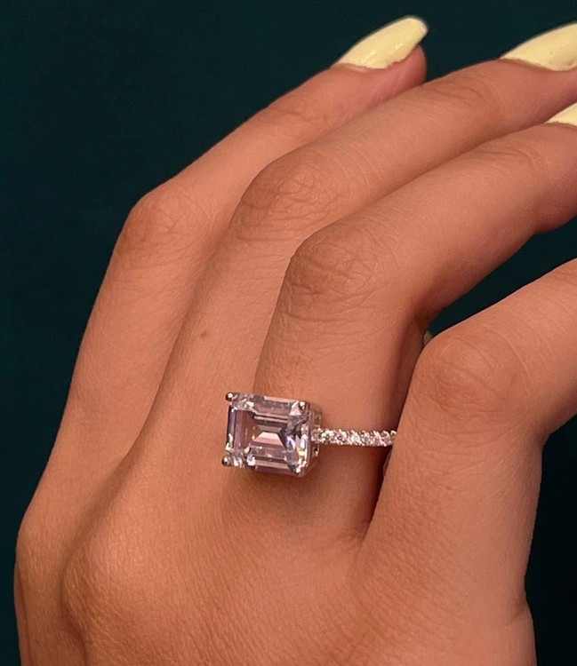 انگشتر نقره زنانه موزانایت امرادکات