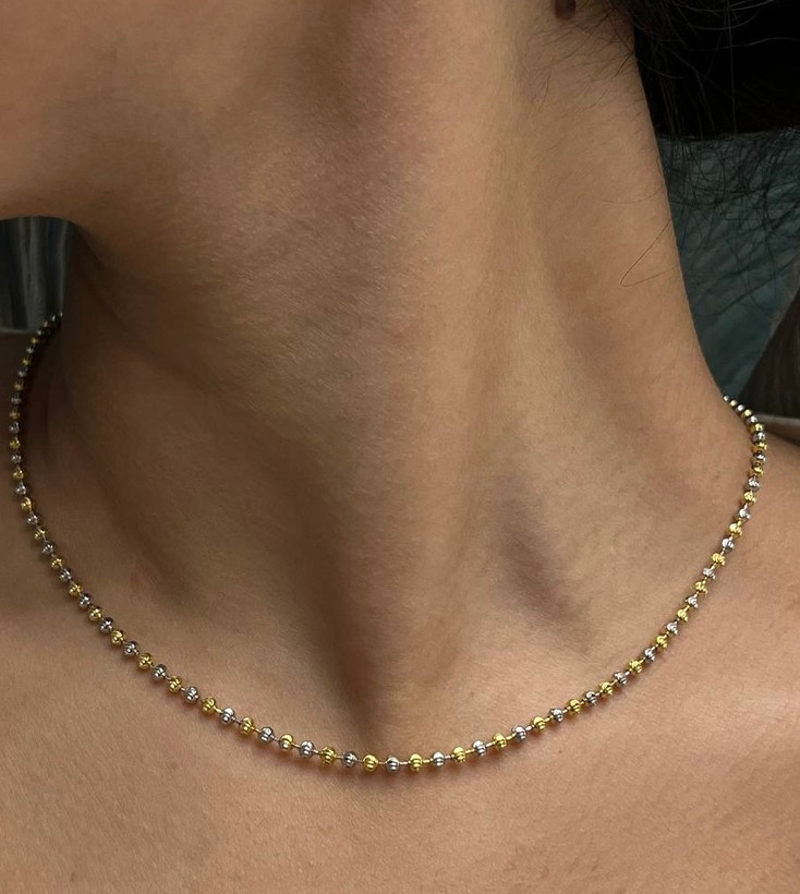 گردنبند نقره زنانه ساچمه ای