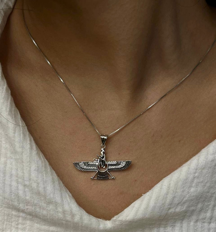 گردنبند نقره زنانه فروهر