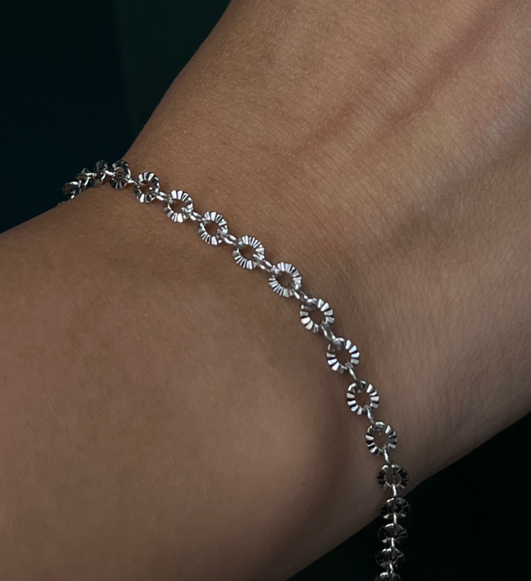 دستبند نقره زنانه دیپلمات تمام تراش