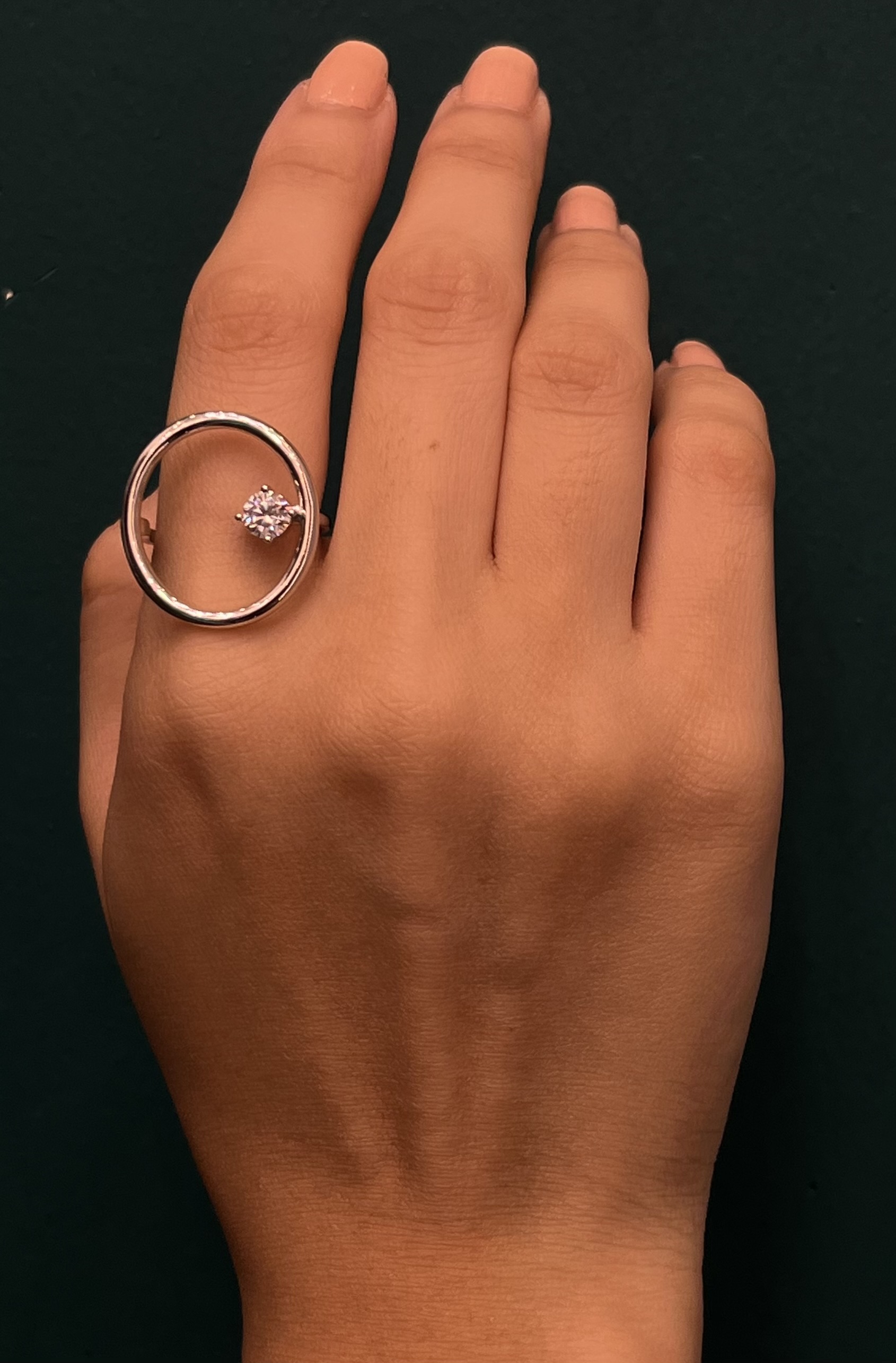 انگشتر نقره زنانه حلقه مدرن