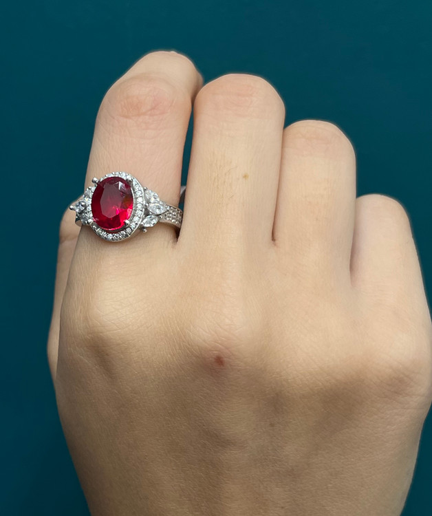 انگشتر نقره زنانه سنگ کوارتز نگین مارکیز