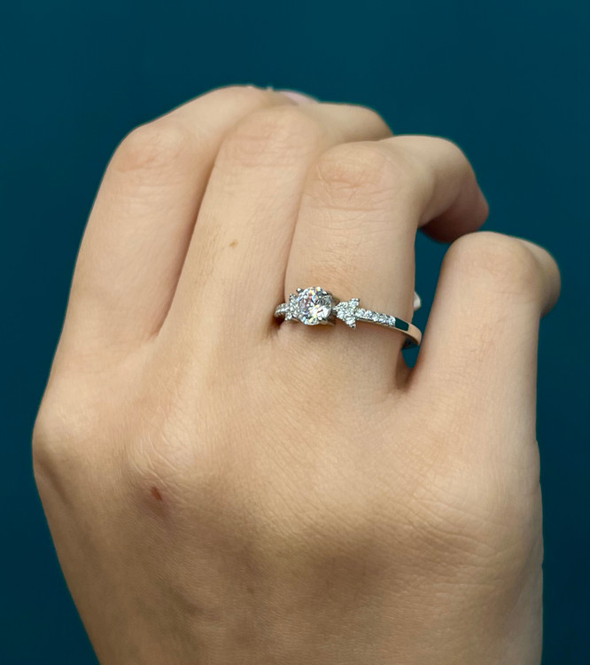 انگشتر نقره زنانه سولیتر