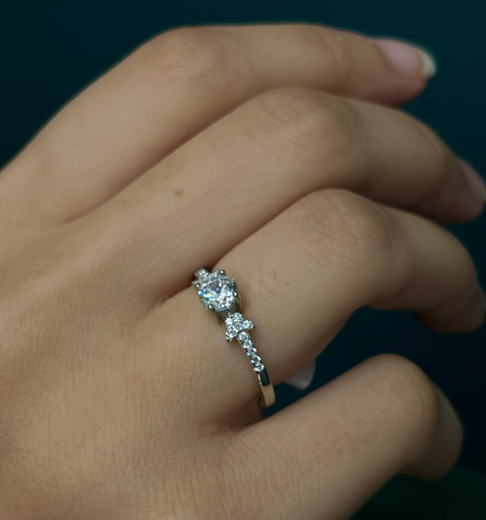 انگشتر نقره زنانه سولیتر