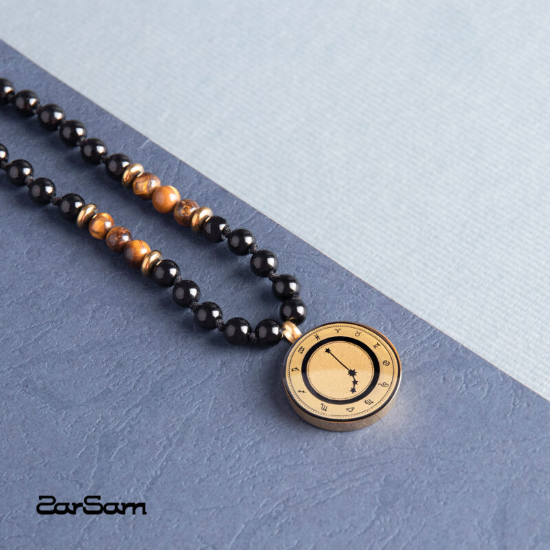 گردنبند ورق طلا فروردین زودیاک