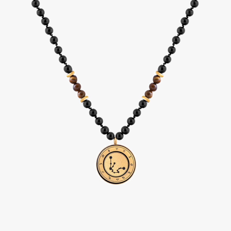 گردنبند ورق طلا بهمن زودیاک