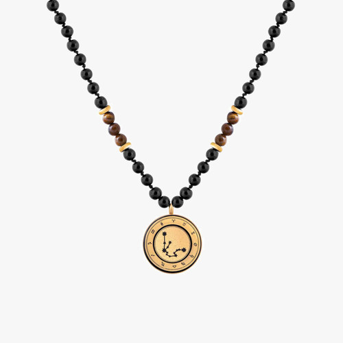 گردنبند ورق طلا بهمن زودیاک