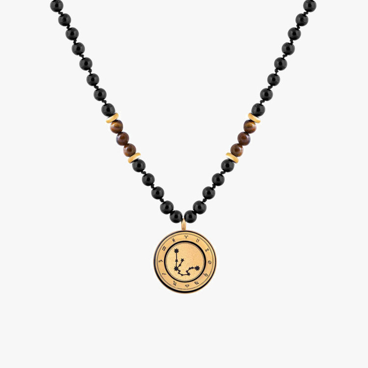 گردنبند ورق طلا بهمن زودیاک