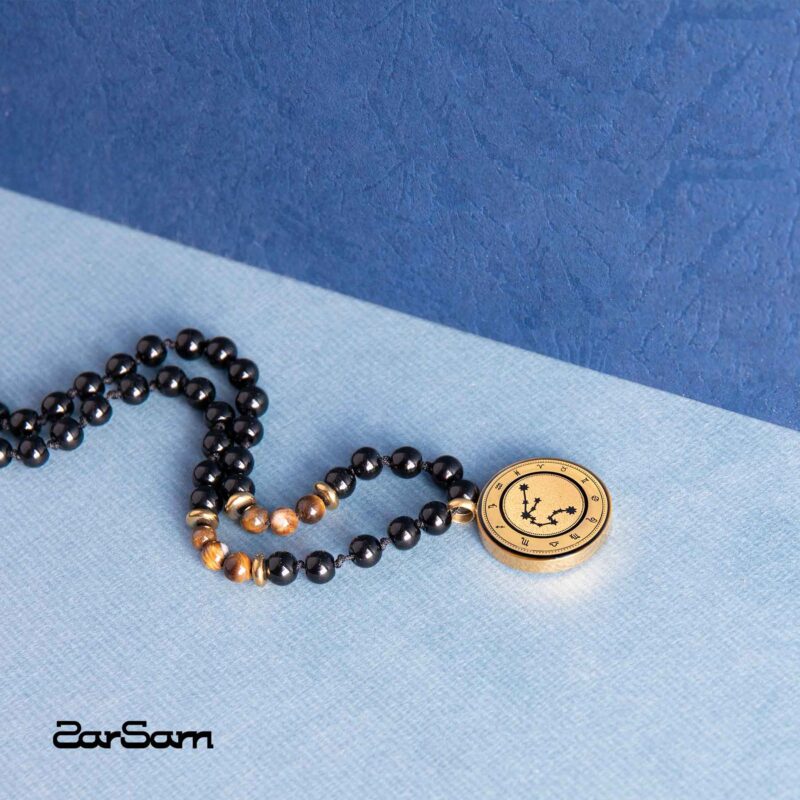 گردنبند ورق طلا بهمن زودیاک