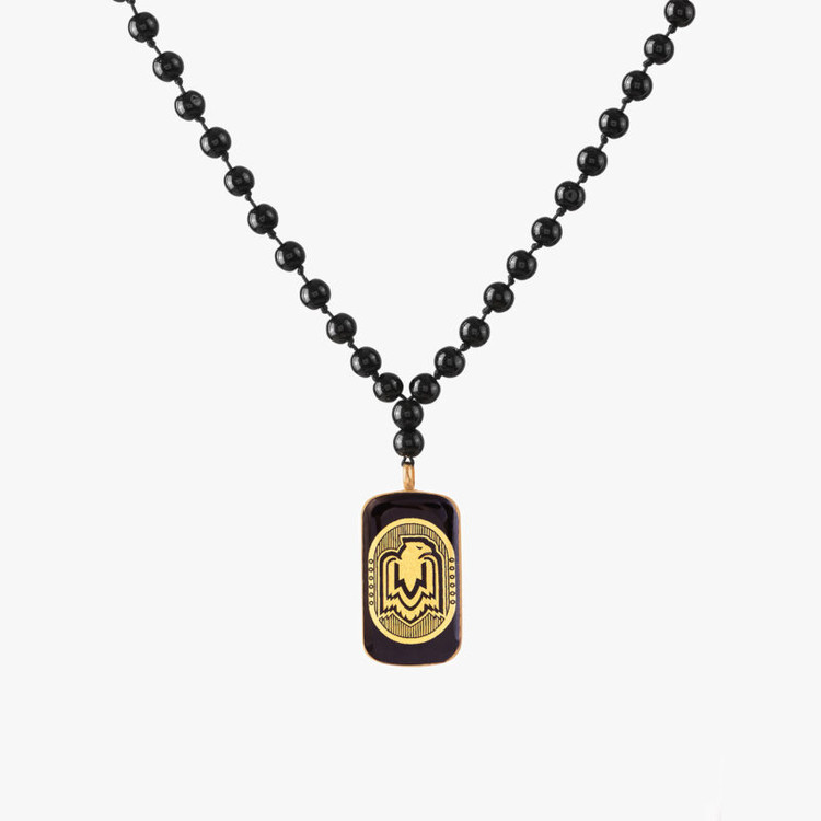 گردنبند ورق طلا عقاب سری ایستا