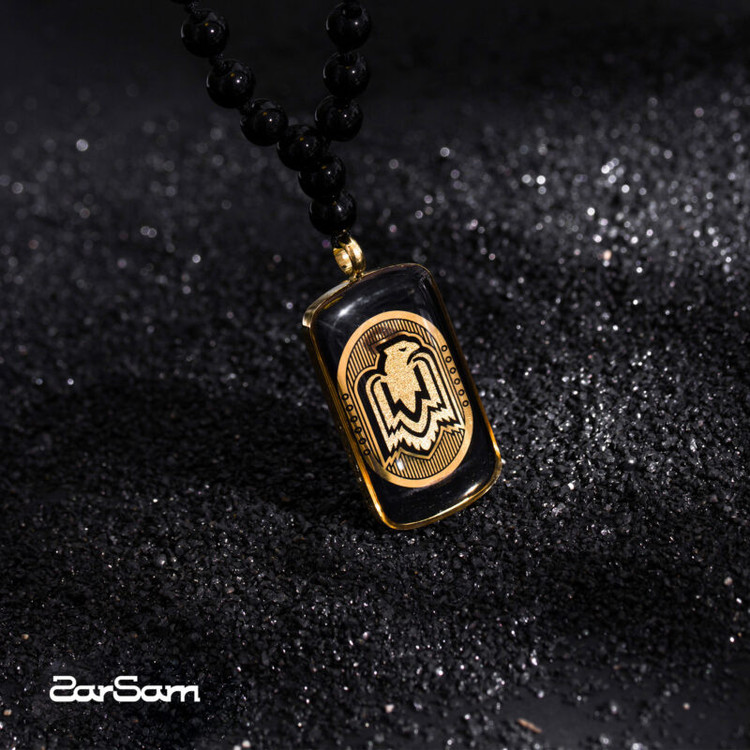 گردنبند ورق طلا عقاب سری ایستا