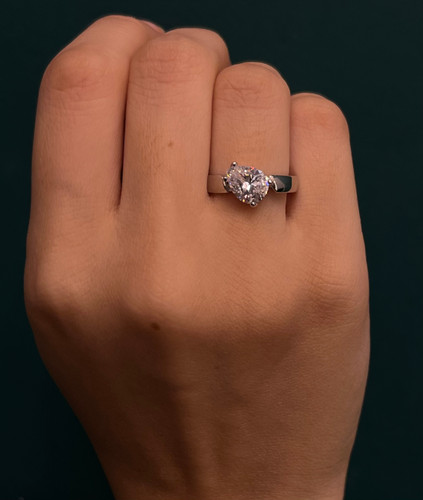 انگشتر نقره زنانه موزانایت اشکی