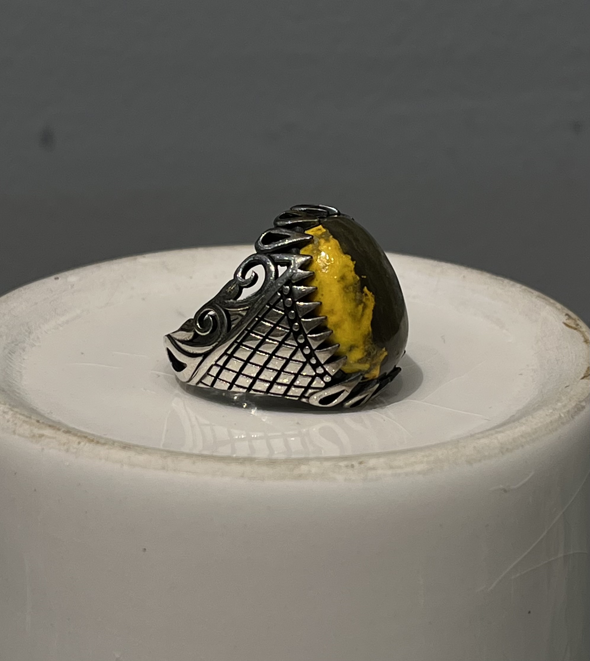 انگشتر نقره مردانه عقیق سلیمانی