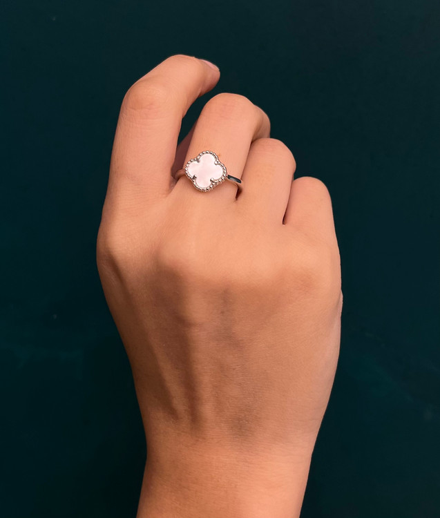 انگشتر نقره زنانه ونکلیف صدف