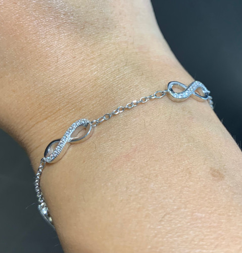 دستبند نقره زنانه بی نهایت