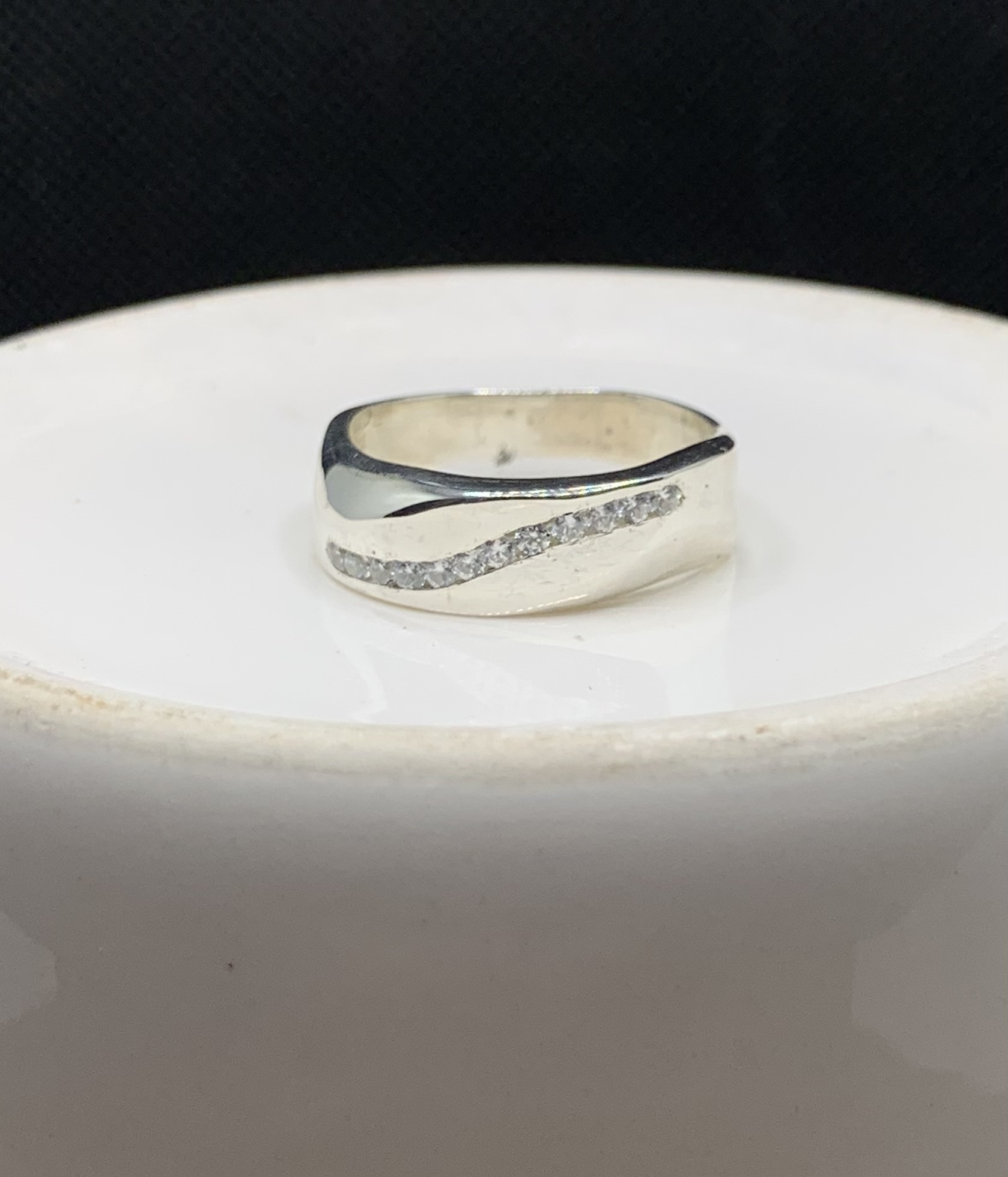 انگشتر نقره مردانه دست ساز نگینی