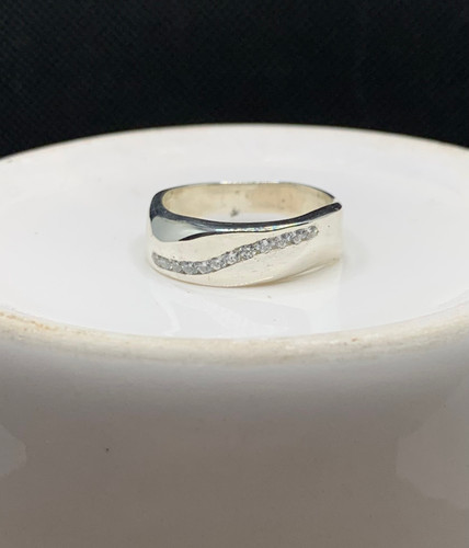 انگشتر نقره مردانه دست ساز نگینی