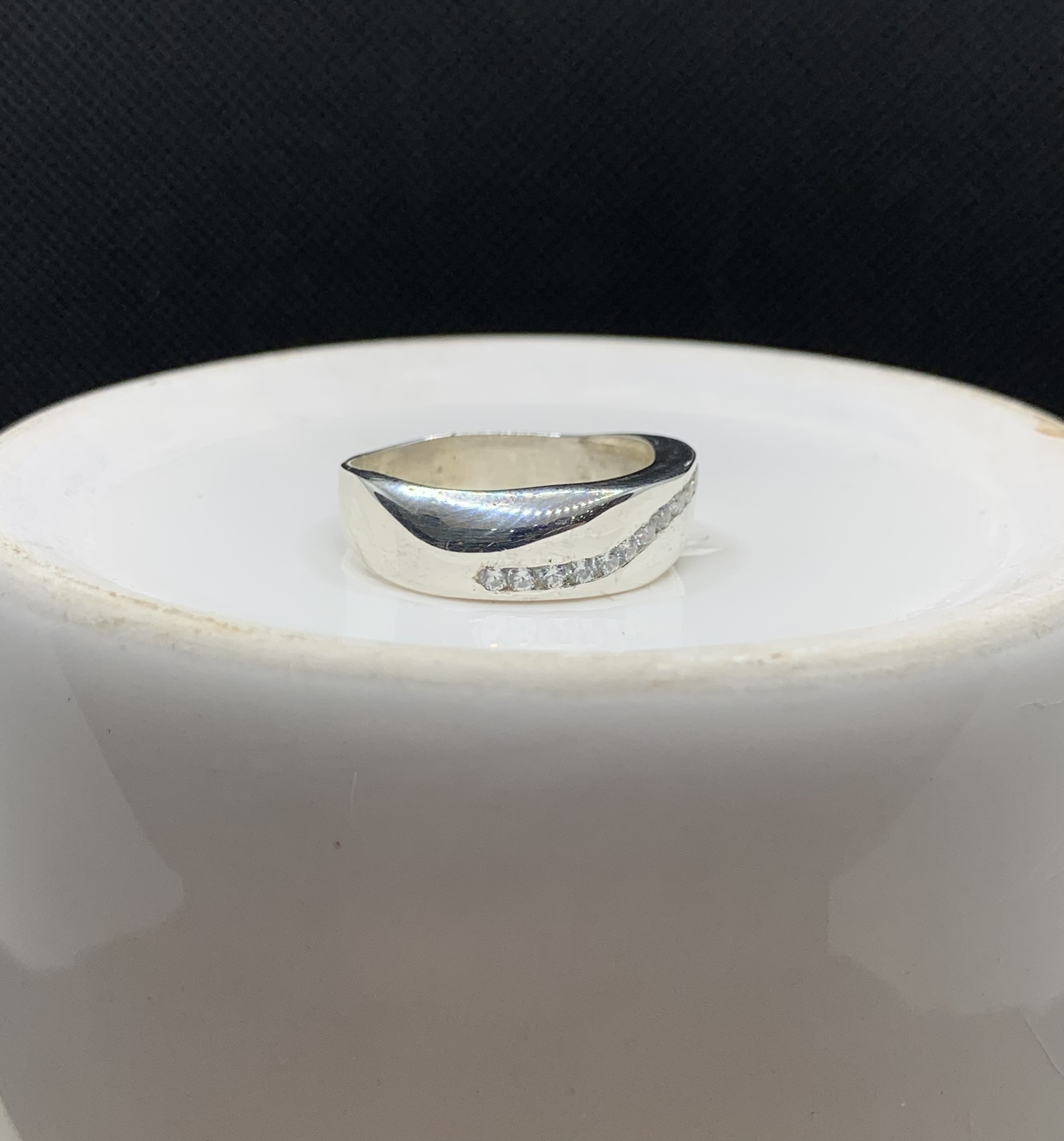 انگشتر نقره مردانه دست ساز نگینی