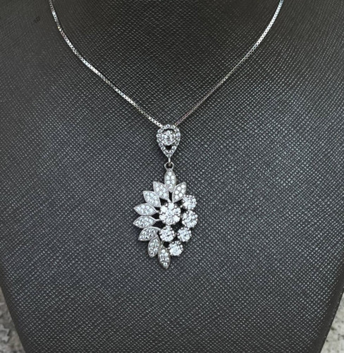 گردنبند نقره زنانه فلاور و خوشه ای