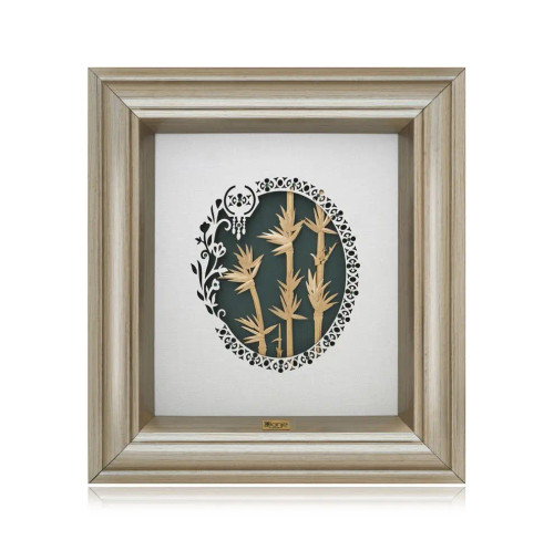 تابلو ورق طلا بامبو