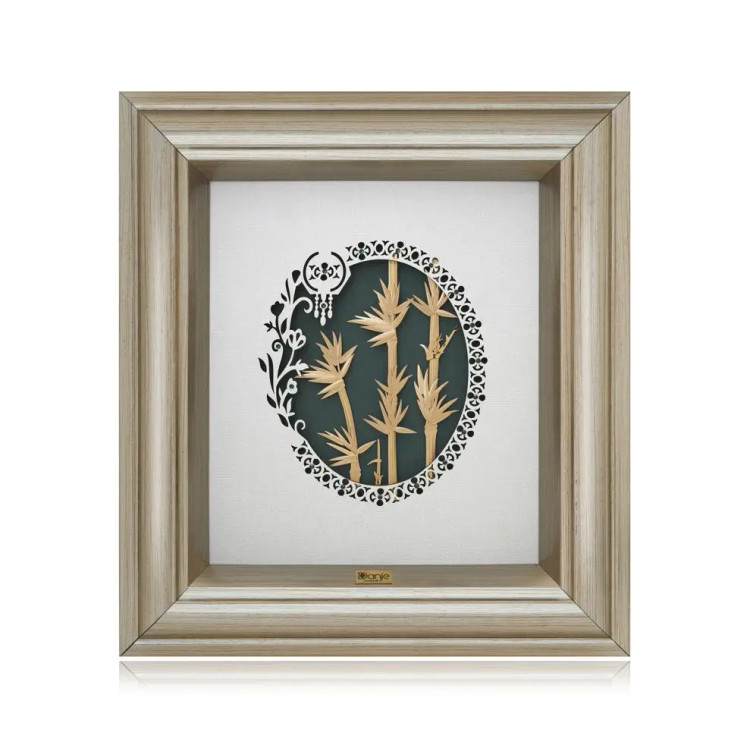 تابلو ورق طلا بامبو