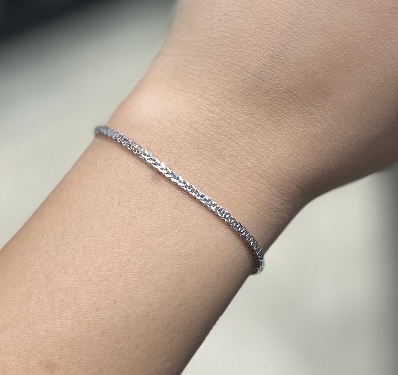 دستبند نقره زنانه مکعبی