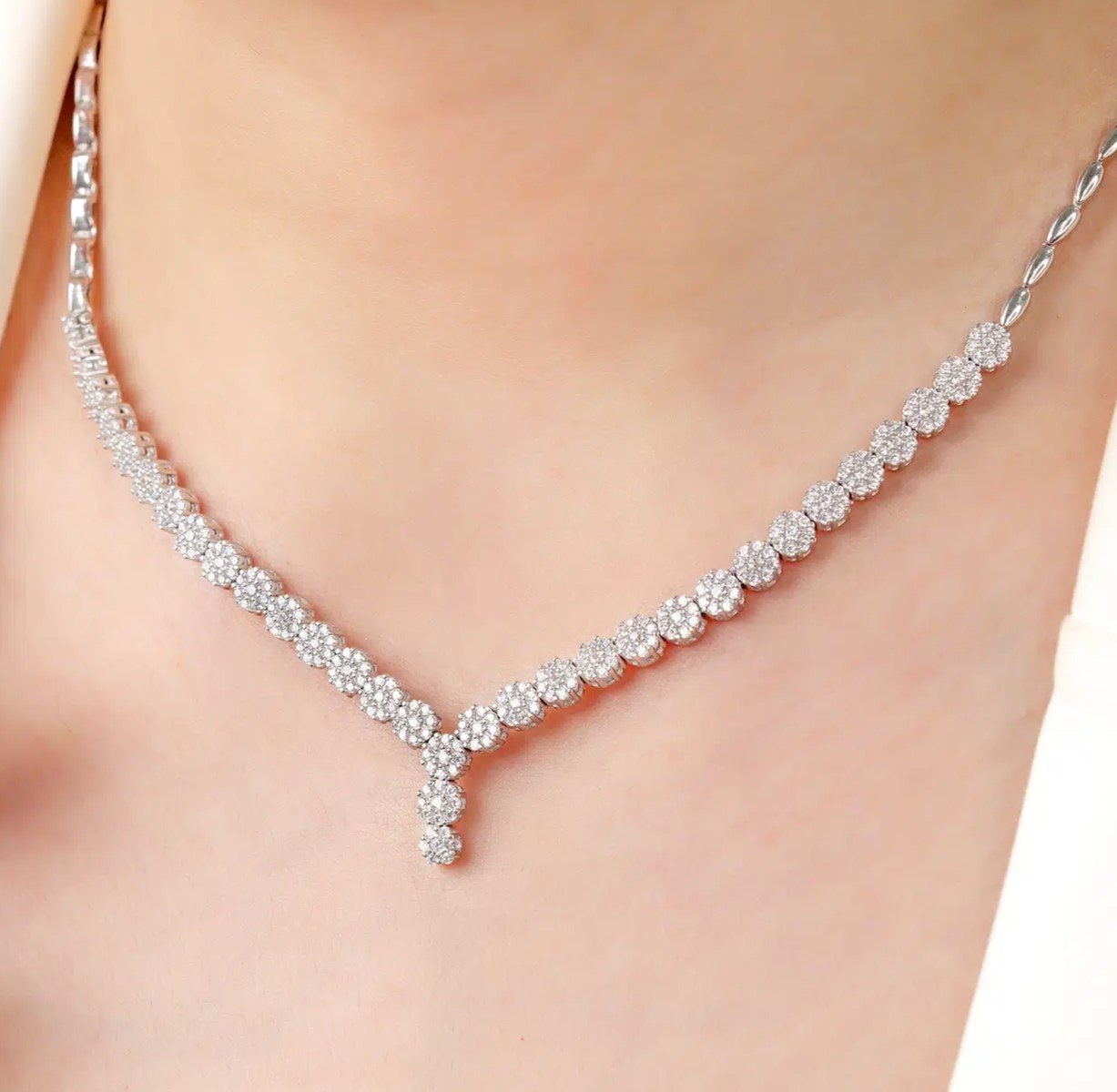 سرویس نقره زنانه جواهری فلاور نگینی