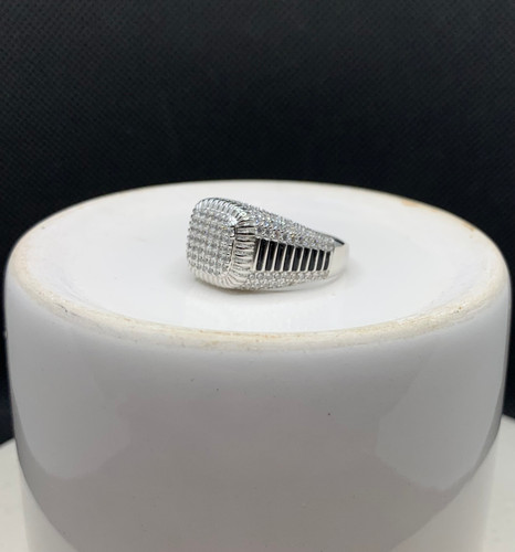 انگشتر نقره مردانه فول نگین