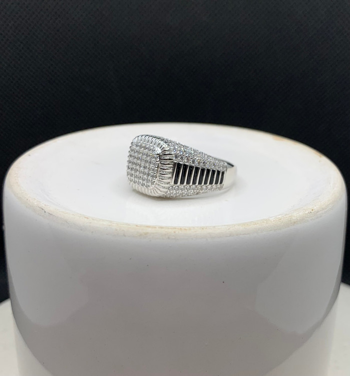 انگشتر نقره مردانه فول نگین