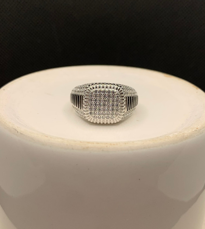 انگشتر نقره مردانه فول نگین