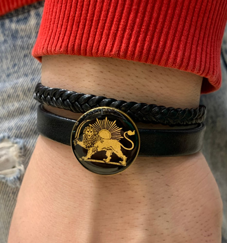 دستبند چرم شیر و خورشید