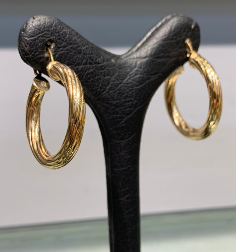 گوشواره نقره زنانه حلقه ای طرح طنابی