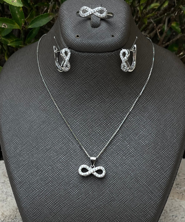 نیم ست نقره زنانه بینهایت