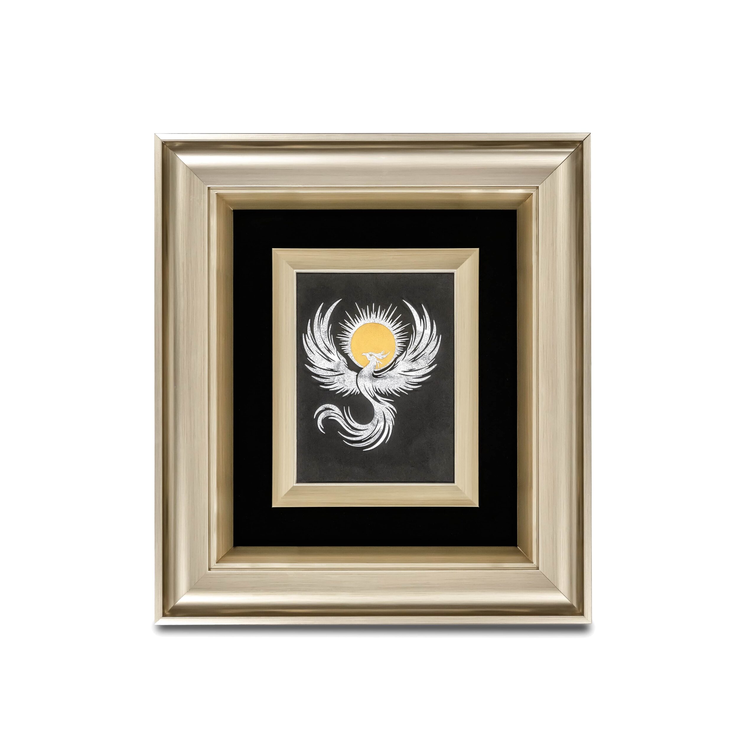 تابلو ورق نقره سیمرغ روشان